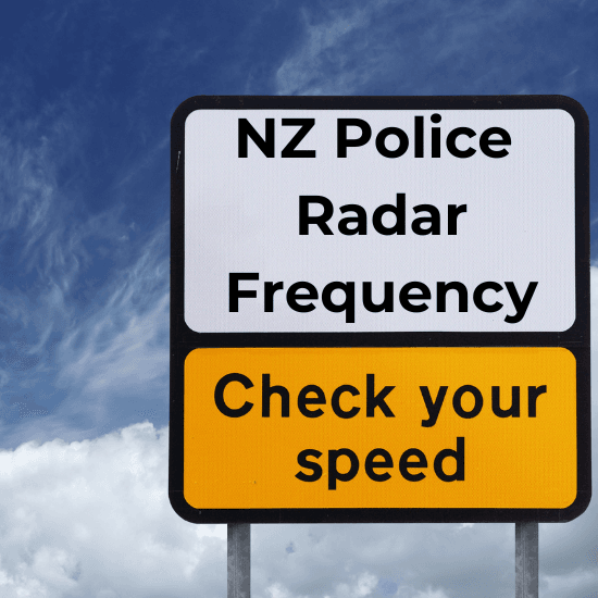 What frequency do New Zealand police use for radar?